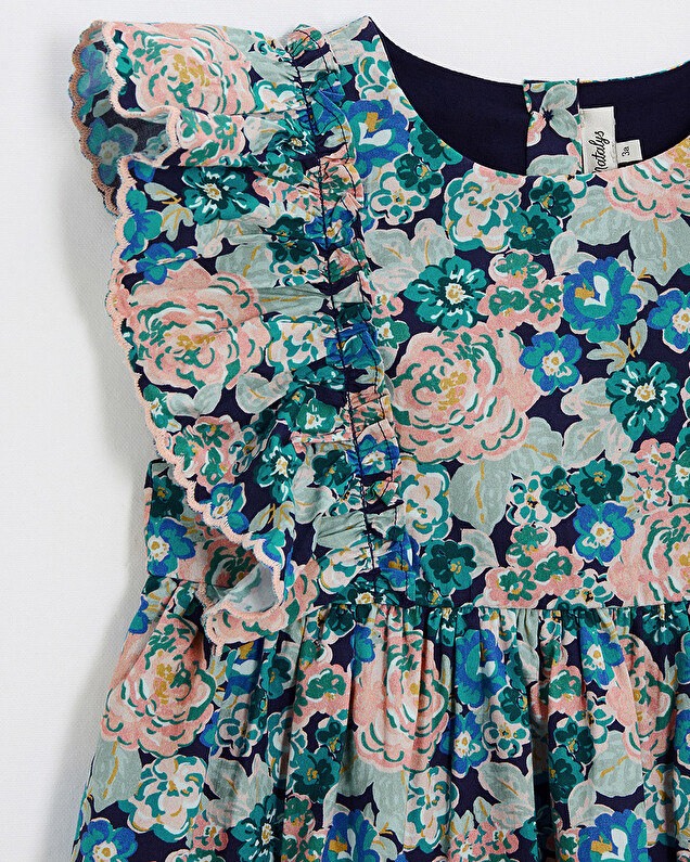 Robe sans manches en popeline Imprimé grosses fleurs Natalys