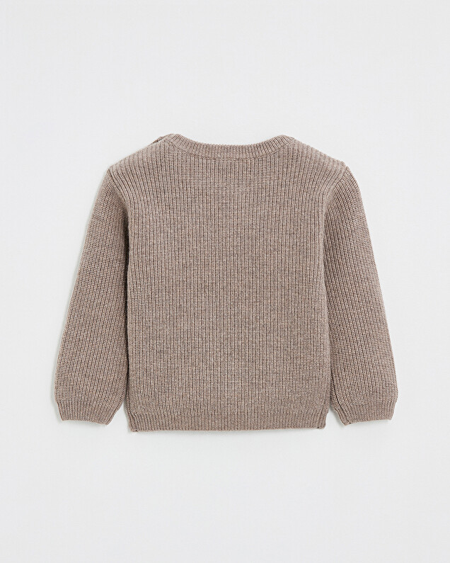 Pull en tricot fantaisie Coloris moka Natalys