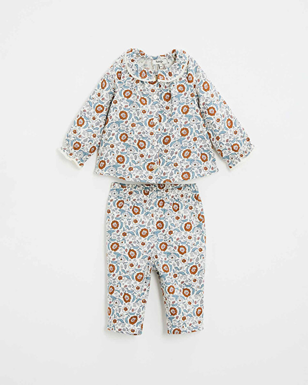 Pyjama deux pièces en imprimé Imprimé fleurs folk Natalys