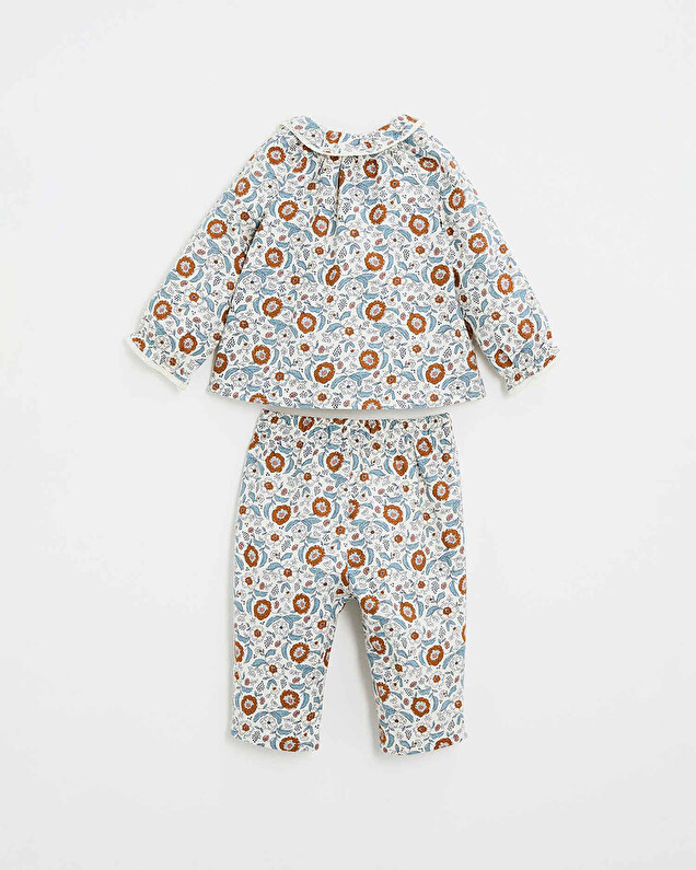 Pyjama deux pièces en imprimé Imprimé fleurs folk Natalys