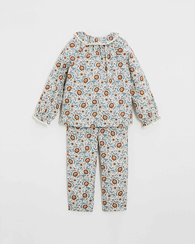 Pyjama deux pièces enfant Imprimé fleurs folk Natalys