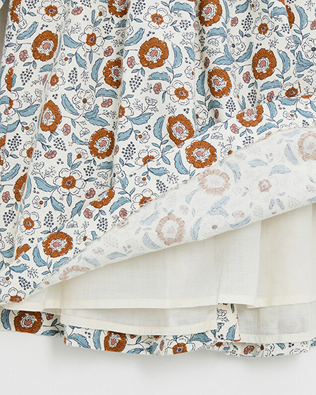 Robe manches longues imprimé Imprimé fleurs folk Natalys
