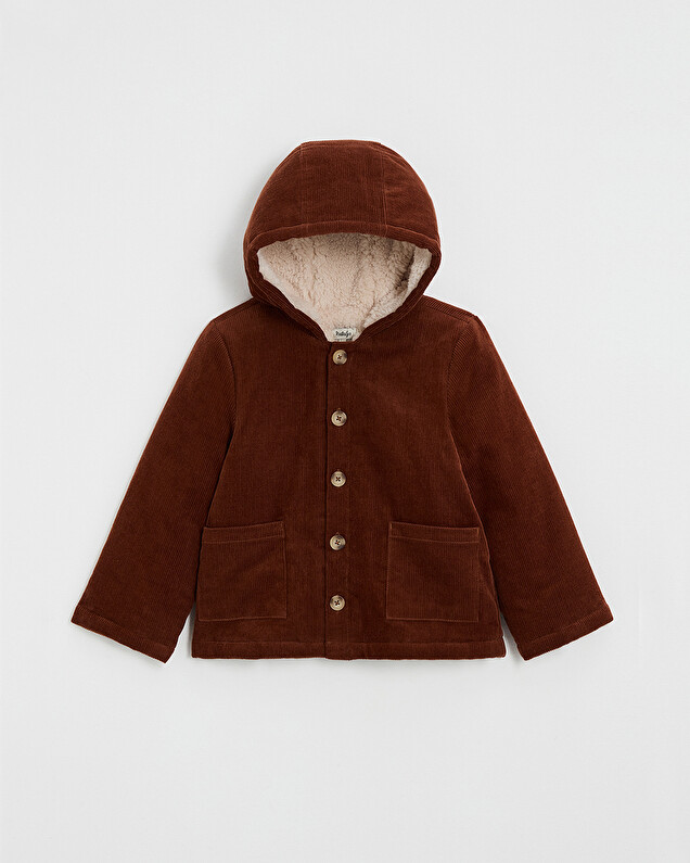 Manteau en velours côtelé Coloris brique Natalys