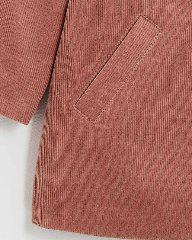 Manteau en velours côtelé Colors rose bégonia Natalys
