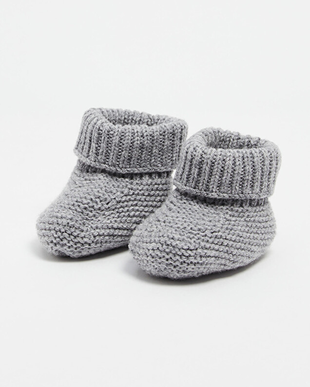 Chaussons en laine mérinos Coloris Gris Natalys