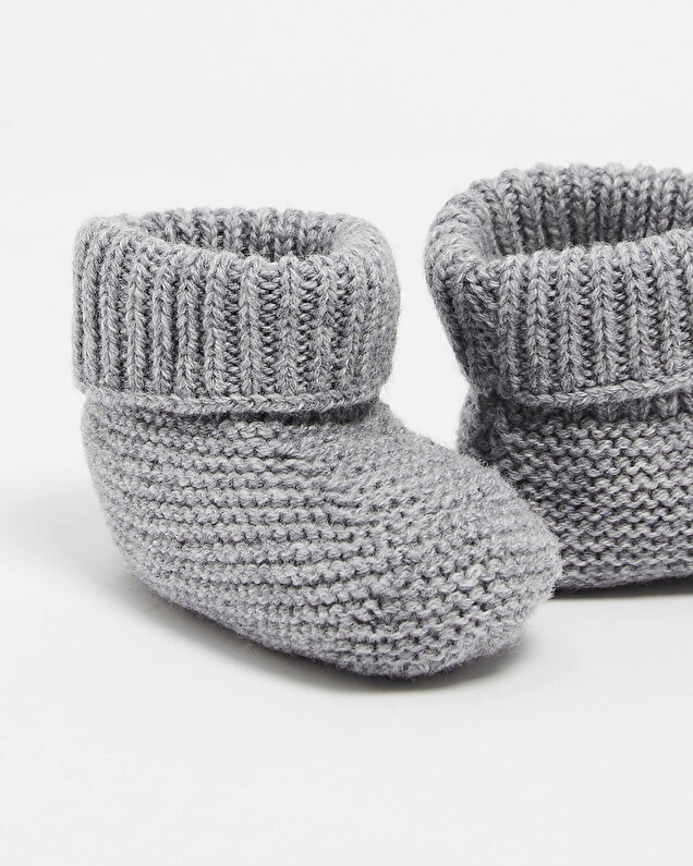 Chaussons en laine mérinos Coloris Gris Natalys