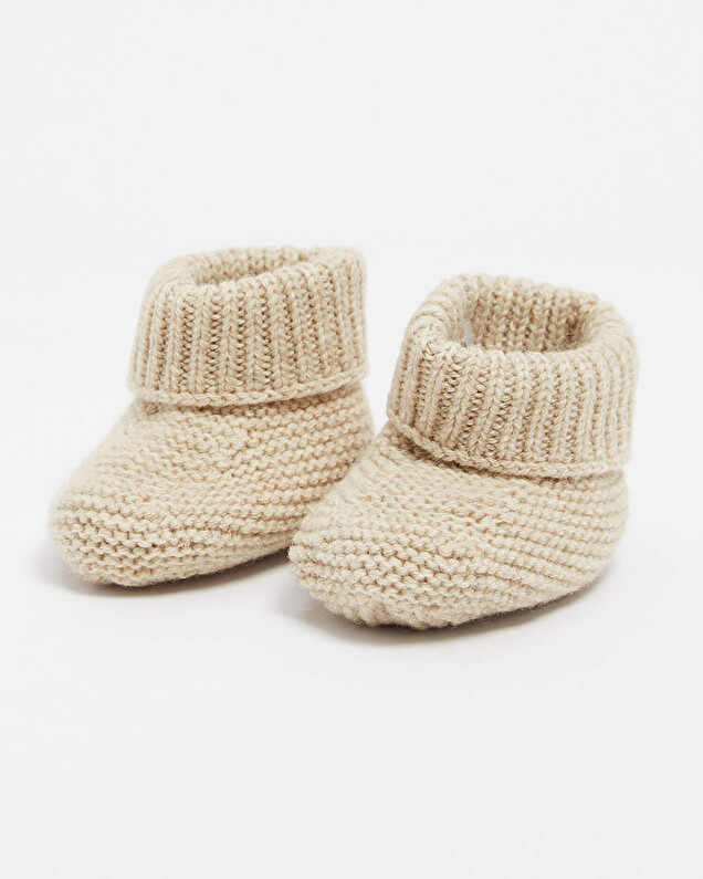 Chaussons en laine mérinos Coloris Beige Natalys