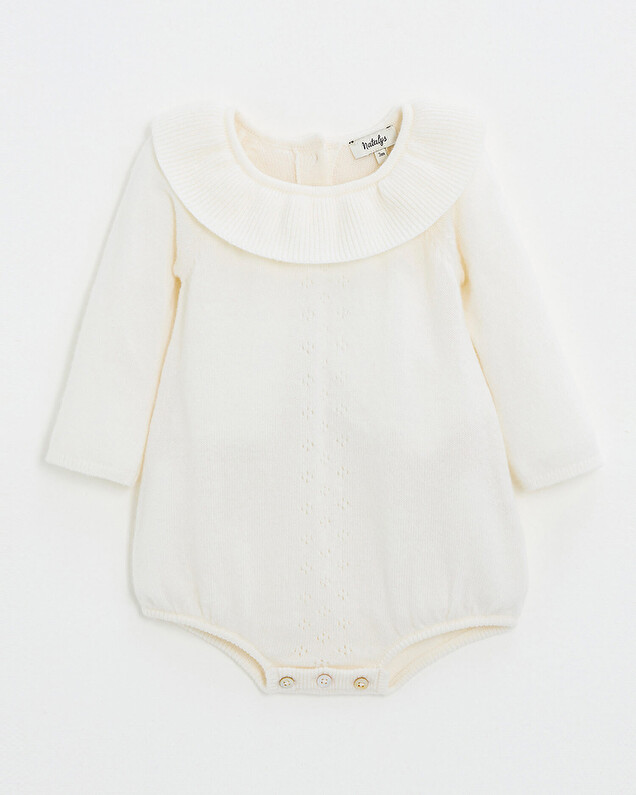 Barboteuse en laine mérinos Coloris Ecru Natalys
