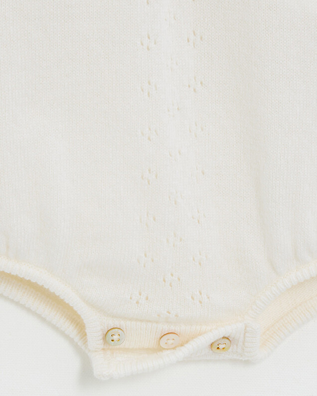 Barboteuse en laine mérinos Coloris Ecru Natalys