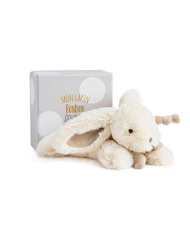 Doudou peluche lapin bonbon Coloris Taupe Doudou et Compagnie