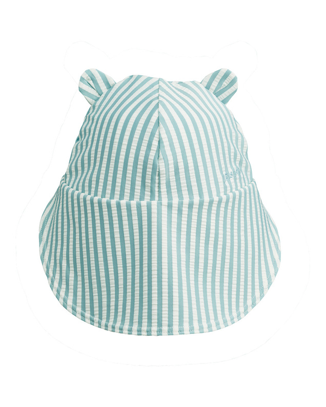 Chapeau de bain rayé anti-UV Senia Coloris bleu Liewood