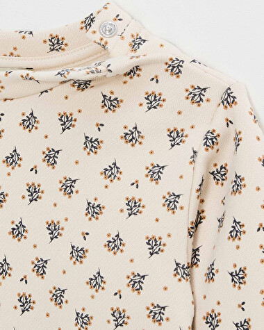 Sweat en molleton imprim&eacute; Imprim&eacute; boutons d'or  Natalys