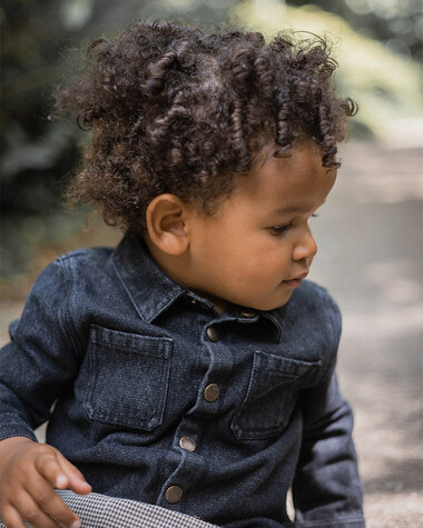 Chemise en denim Coloris gris anthracite  Natalys