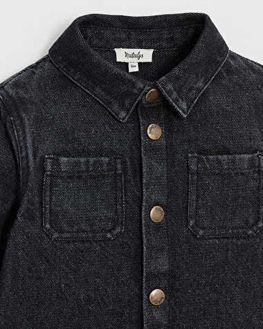 Chemise en denim Coloris gris anthracite  Natalys