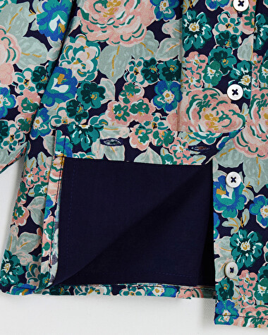 Blouse en popeline imprim&eacute; Imprim&eacute; grosses fleurs  Natalys