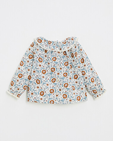 Blouse en imprim&eacute; Imprim&eacute; fleurs folk  Natalys