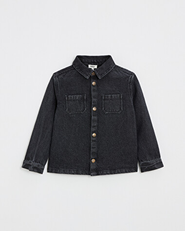 Chemise en denim Coloris gris anthracite  Natalys