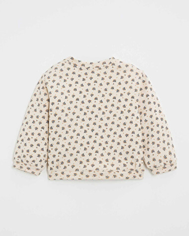 Sweat en molleton imprim&eacute; Imprim&eacute; boutons d'or  Natalys