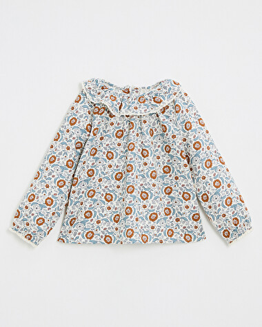 Blouse en imprim&eacute; Imprim&eacute; fleurs folk  Natalys