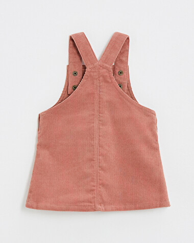 Robe salopette en velours Colors rose b&eacute;gonia  Natalys