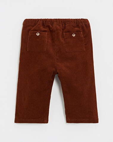 Pantalon en velours c&ocirc;tel&eacute; Coloris brique  Natalys
