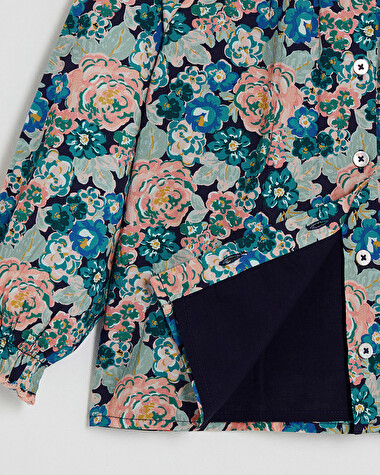 Blouse en popeline imprim&eacute; Imprim&eacute; grosses fleurs  Natalys