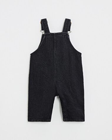 Salopette longue en denim Coloris gris anthracite  Natalys