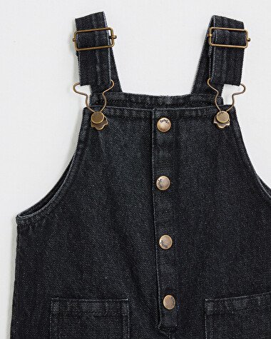 Salopette longue en denim Coloris gris anthracite  Natalys