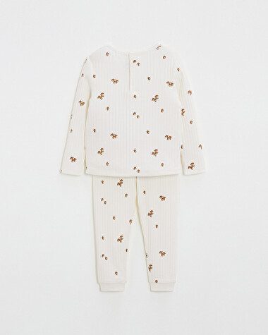 Pyjama en c&ocirc;tes enfant Imprim&eacute; automne  Natalys
