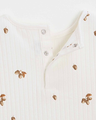 Pyjama en c&ocirc;tes enfant Imprim&eacute; automne  Natalys