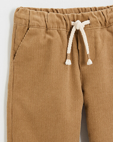 Pantalon en velours c&ocirc;tel&eacute; Coloris caramel  Natalys