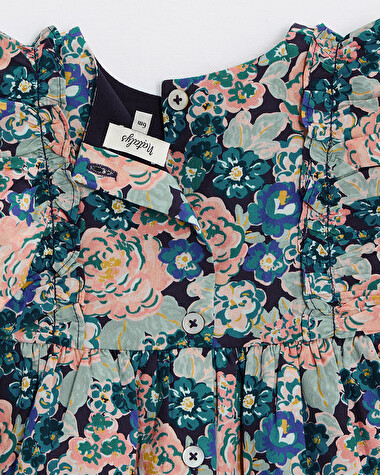 Robe sans manches en popeline Imprim&eacute; grosses fleurs  Natalys