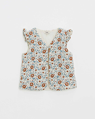 Gilet sans manche imprim&eacute; Imprim&eacute; fleurs folk  Natalys