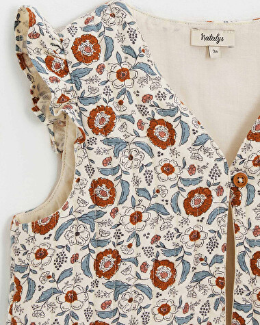 Gilet sans manche imprim&eacute; Imprim&eacute; fleurs folk  Natalys