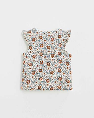 Gilet sans manche imprim&eacute; Imprim&eacute; fleurs folk  Natalys