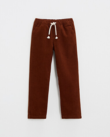 Pantalon en velours c&ocirc;tel&eacute; Coloris brique  Natalys