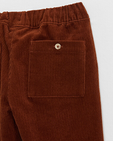 Pantalon en velours c&ocirc;tel&eacute; Coloris brique  Natalys