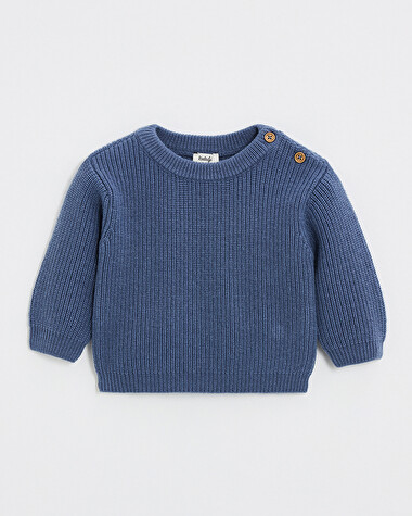 Pull en tricot fantaisie Coloris bleu nocturne  Natalys