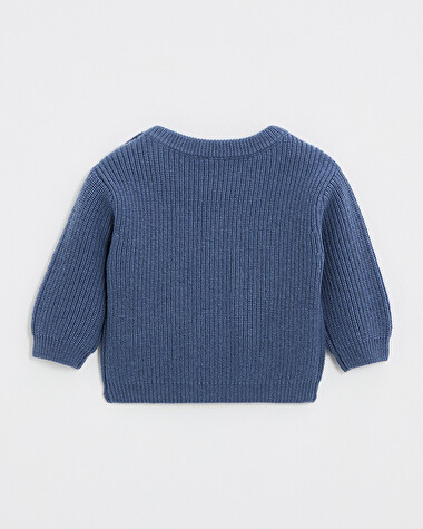Pull en tricot fantaisie Coloris bleu nocturne  Natalys