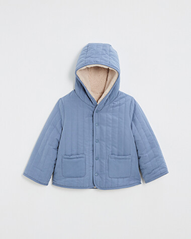 Manteau r&eacute;versible d&eacute;perlant Coloris bleu nocturne  Natalys