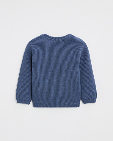 Pull en tricot fantaisie Coloris bleu nocturne  Natalys