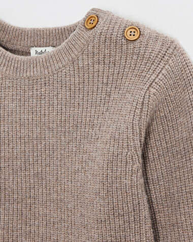 Pull en tricot fantaisie Coloris moka  Natalys
