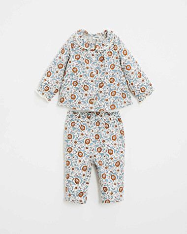 Pyjama deux pi&egrave;ces en imprim&eacute; Imprim&eacute; fleurs folk  Natalys