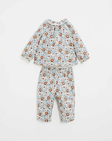 Pyjama deux pi&egrave;ces en imprim&eacute; Imprim&eacute; fleurs folk  Natalys