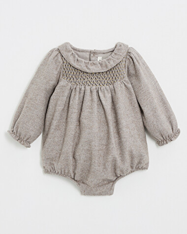 Barboteuse en flanelle Coloris beige  Natalys