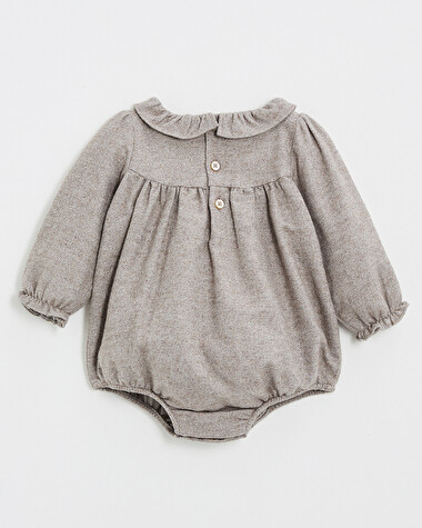 Barboteuse en flanelle Coloris beige  Natalys