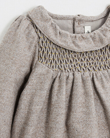 Barboteuse en flanelle Coloris beige  Natalys