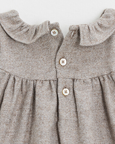 Barboteuse en flanelle Coloris beige  Natalys