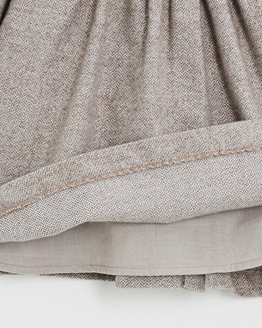 Robe manches longues flanelle Coloris beige  Natalys