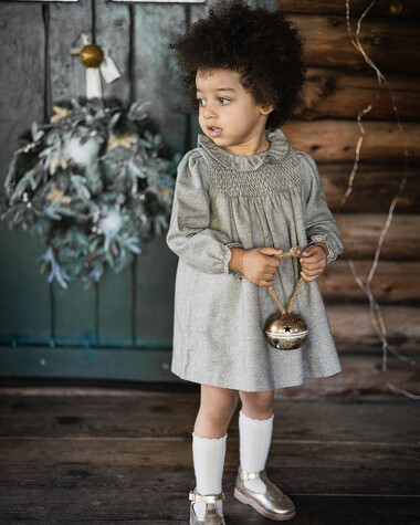 Robe manches longues flanelle Coloris beige  Natalys